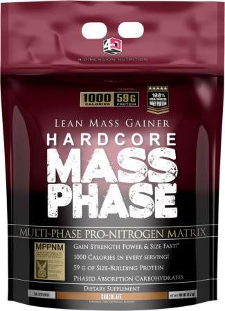 4 Dimension Nutrition Mass Phase Hardcore 4570гр / 10lb / 4.5кг