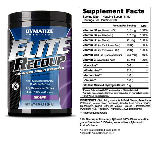 Dymatize Elite Recoup 345 гр