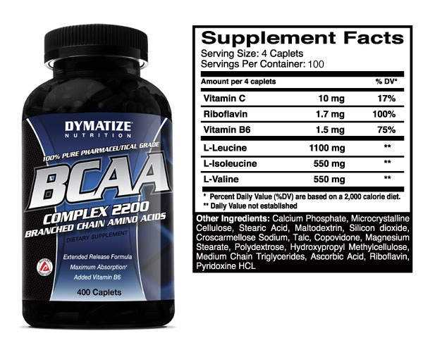 Dymatize BCAA Complex 2200 400 таб / 400 cts