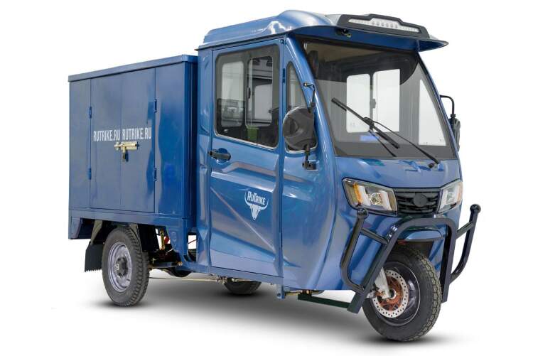 Грузовой электротрицикл Rutrike КАРГО Кабина Дуал NEXT 72V 2000W